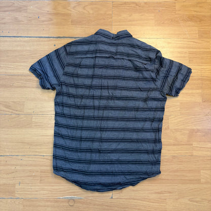 Chemise manches courtes rayée grise - Hurley - Taille L
