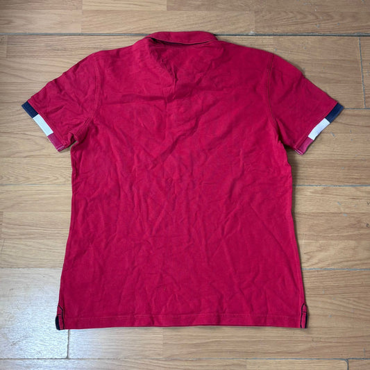 Polo Napapijri – Taille M (coton, rouge)