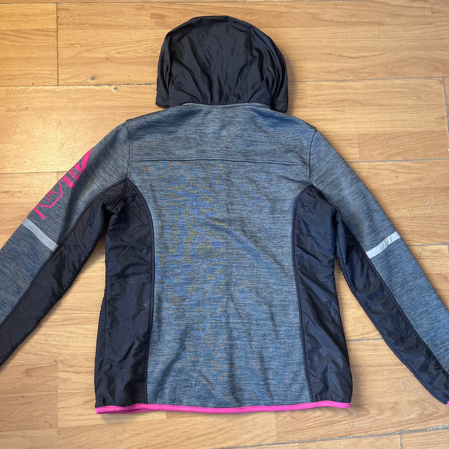 Veste à capuche gris détails rose - Reebok - Taille L