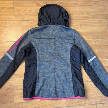Veste à capuche gris détails rose - Reebok - Taille L