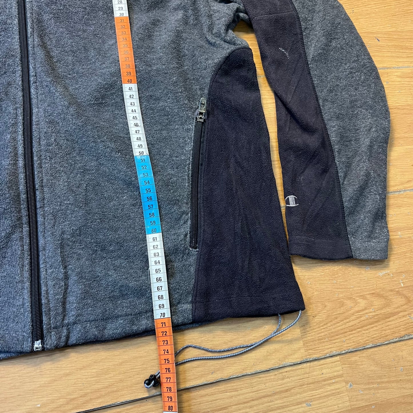 Sweat zippé gris sans capuche - Champion - Taille L