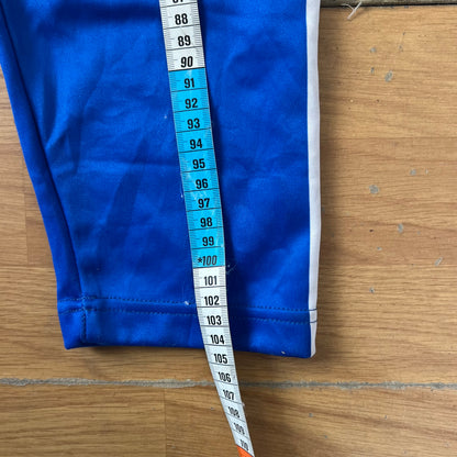 Pantalon de sport bleu avec détails blancs et jaunes - Taille L