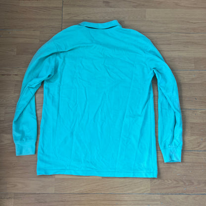 Polo manches longues turquoise - Taille L by SARLOTTE