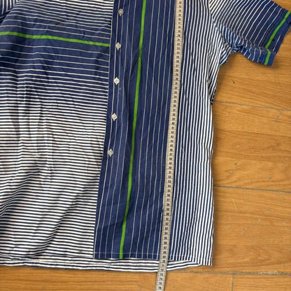 Chemise à manches courtes bleu et vert - Bügelfrei - Taille M