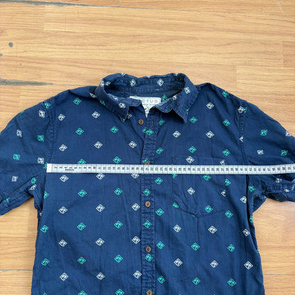 Chemise à manches courtes bleue à motif palmiers - Cactus - Taille S