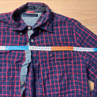 Chemise à carreaux rouge et bleu Tommy Hilfiger – Taille – M