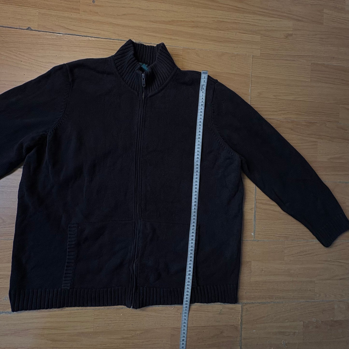 Pull zippé noir - Ralph Lauren - Taille XXL