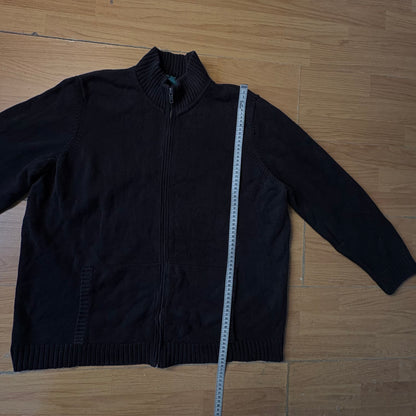 Pull zippé noir - Ralph Lauren - Taille XXL