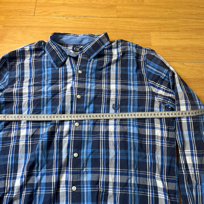 Chemise à carreaux bleu - Chaps - Taille XL