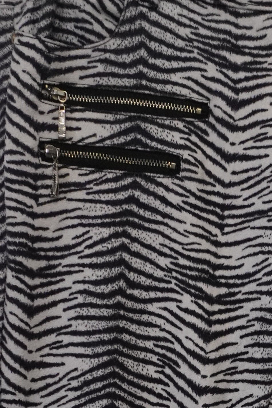 Zebra Capris - Imprimé Zèbre Noir & Blanc – Taille 36