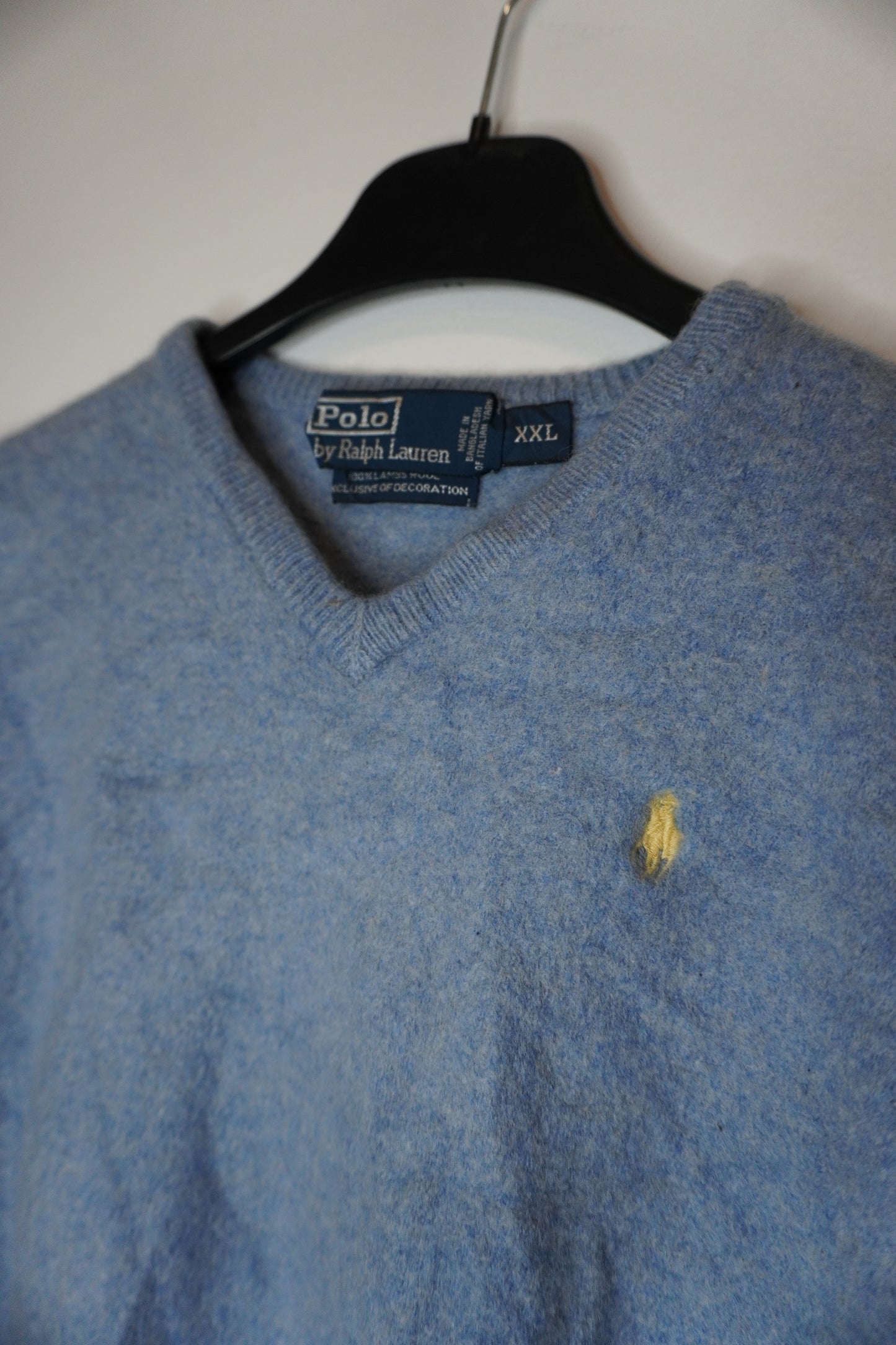 Pull Ralph Lauren bleu - by PRMEC - Taille indiquée : XXL - Taille réelle estimée : XXS / XS