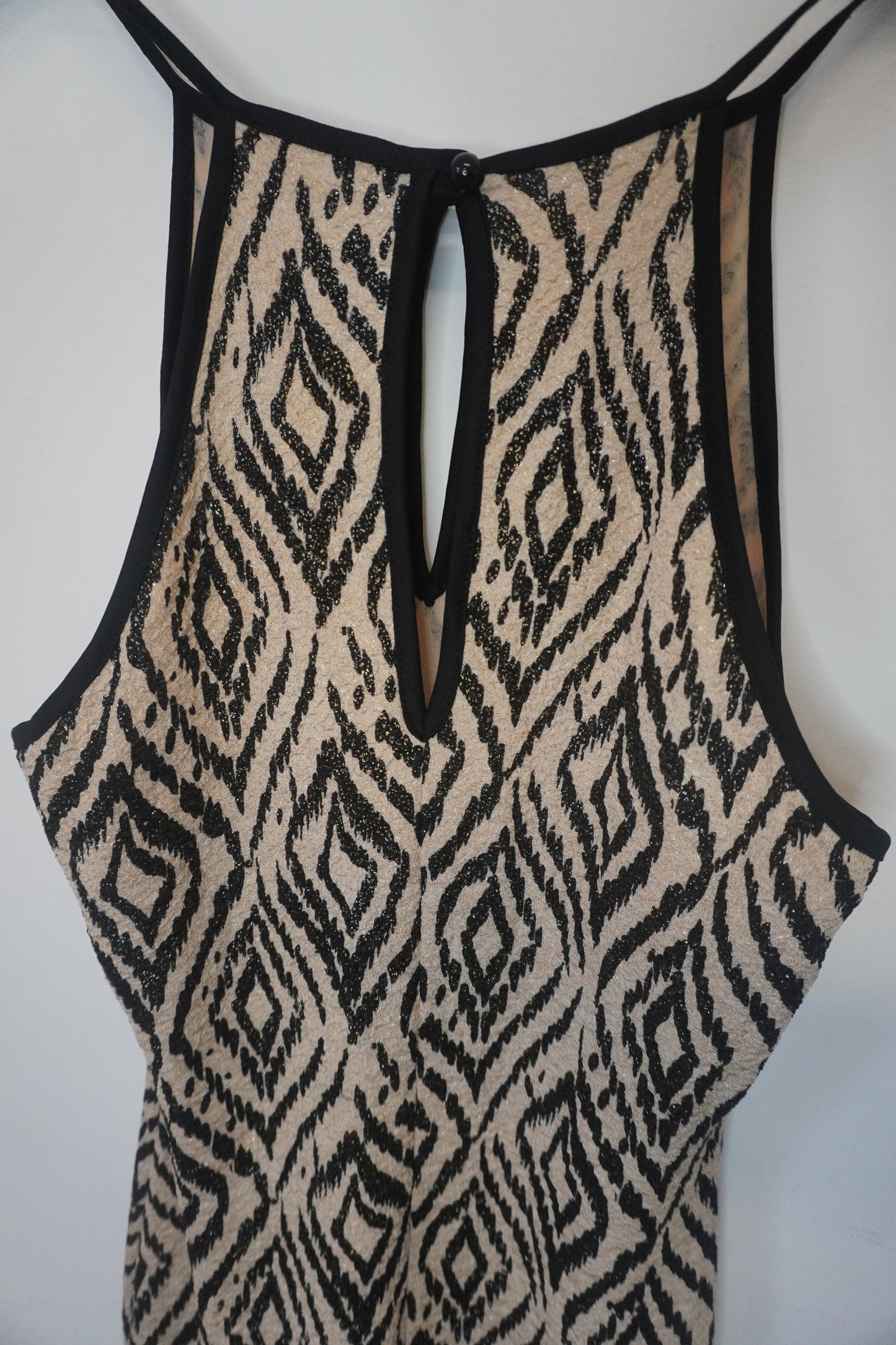 Robe de Soirée - Imprimé Zèbre Beige & Noir - Taille M/L