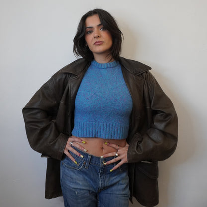 Veste en Cuir Vintage Werther International - by SARLOTTE - Taille : L/XL