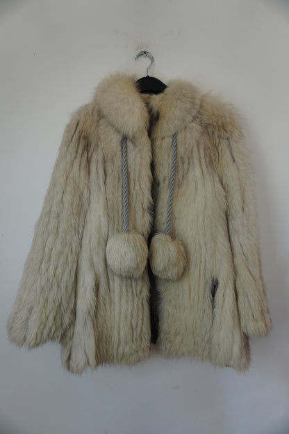 Manteau fourrure blanc – Taille – M