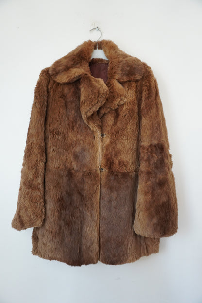 Manteau fourrure marron – Taille – L