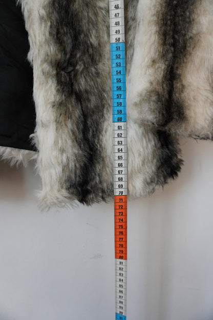 Manteau fourrure noir et blanc – Taille – M