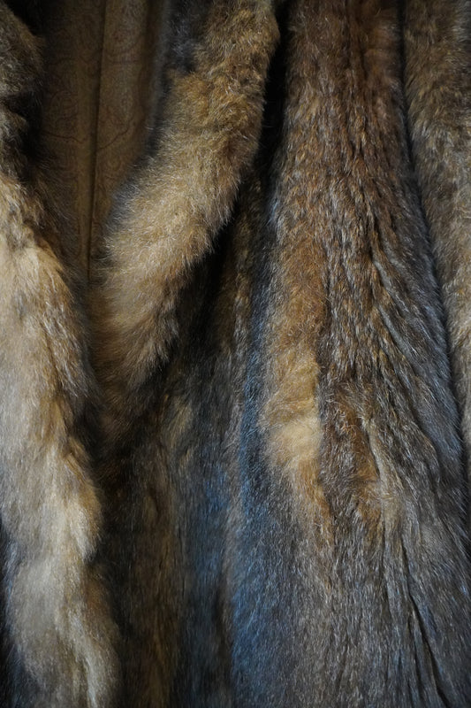 Manteau fourrure marron – Taille – L