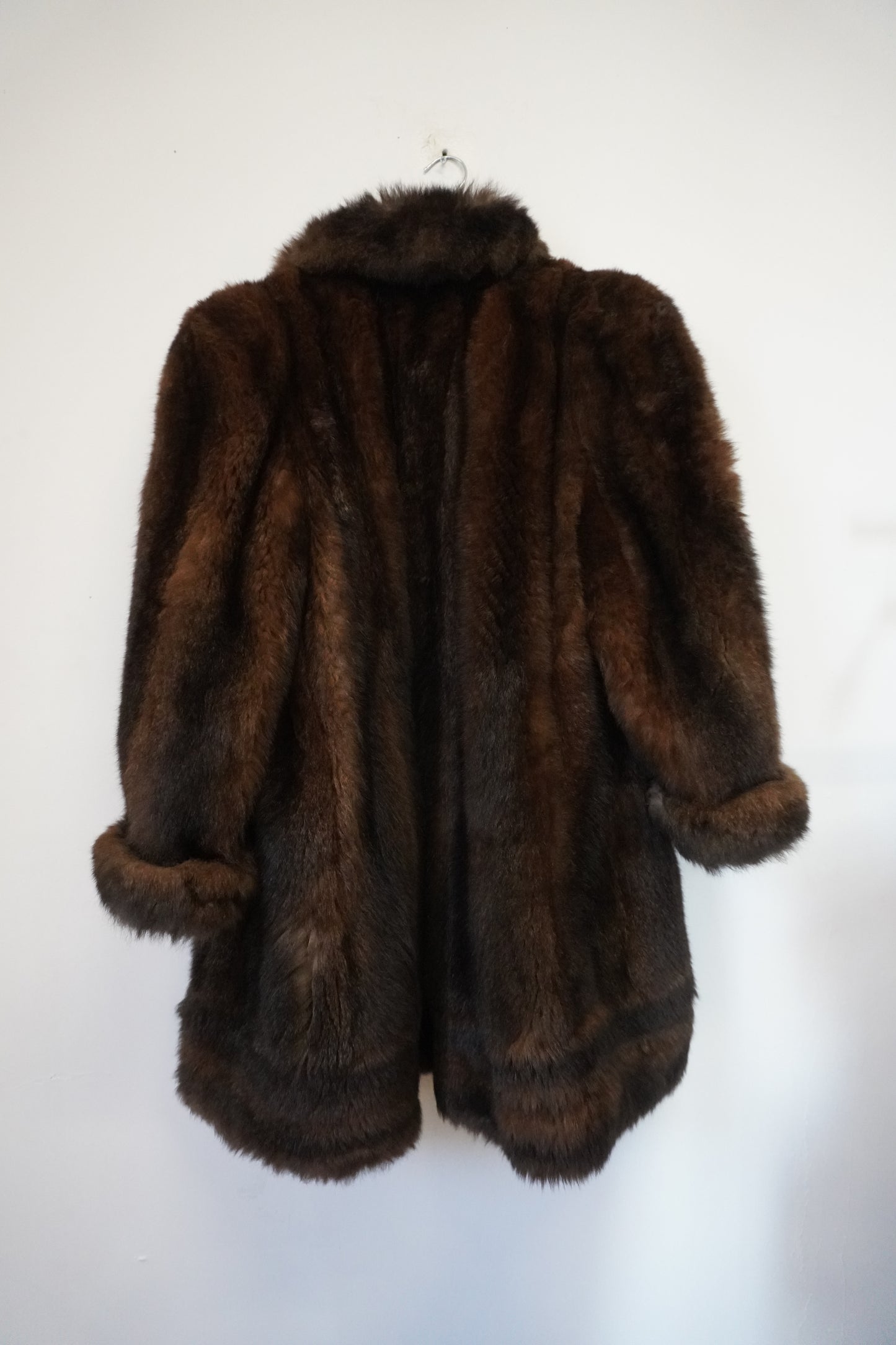 Manteau fourrure marron – Taille – L