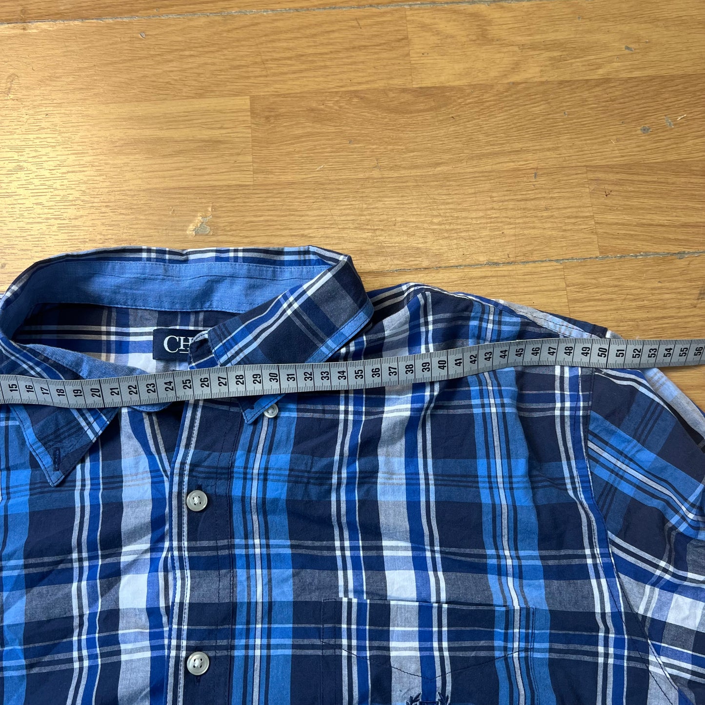 Chemise à carreaux bleu - Chaps - Taille XL