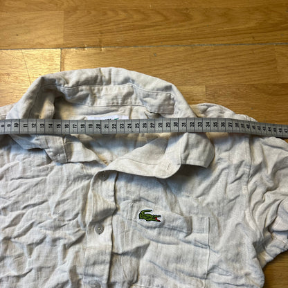 Chemise beige en lin - Lacoste - Taille M