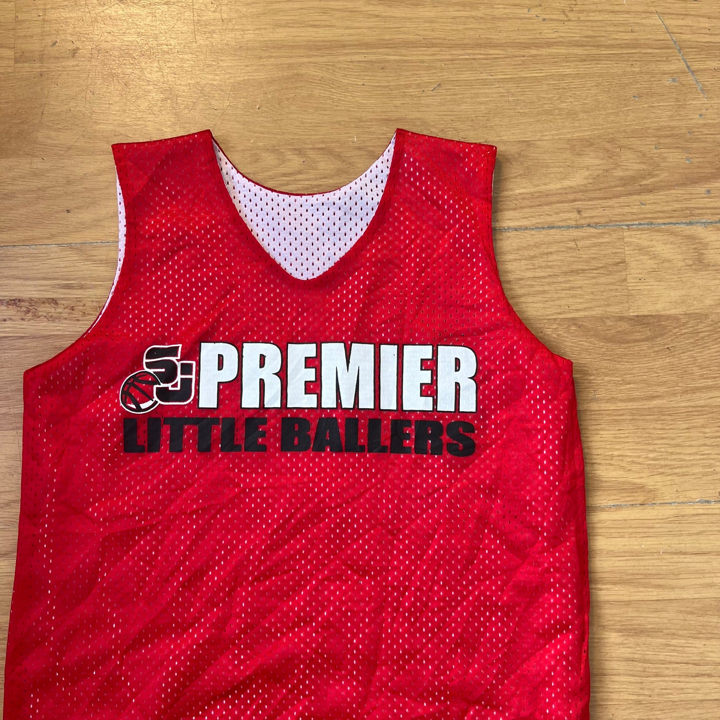Débardeur réversible style basketball rouge et blanc - Taille S
