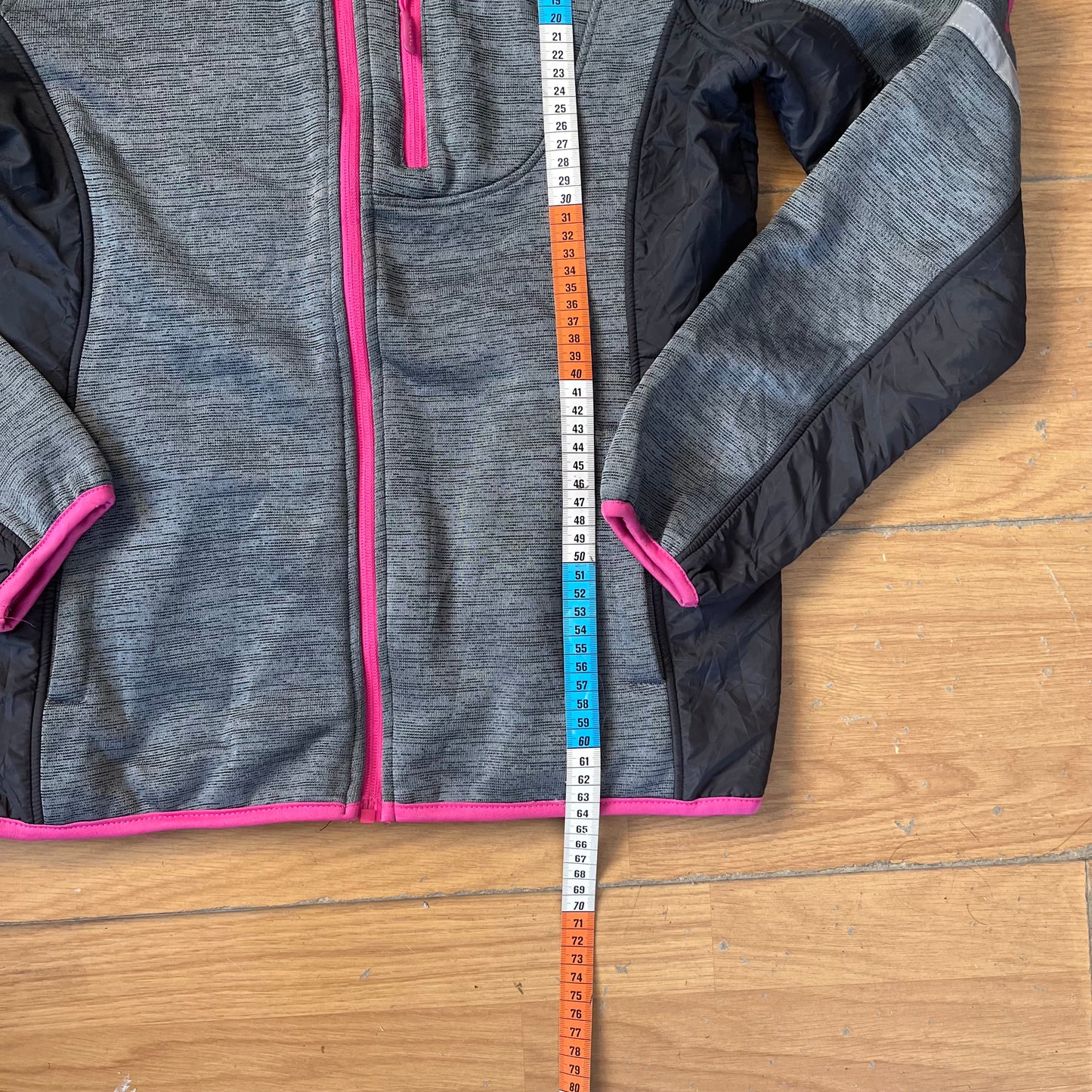 Veste à capuche gris détails rose - Reebok - Taille L
