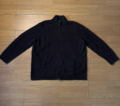 Pull zippé noir - Ralph Lauren - Taille XXL