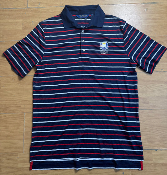 Polo rayé bleu foncé, rouge et blanc - Ralph Lauren - Taille L