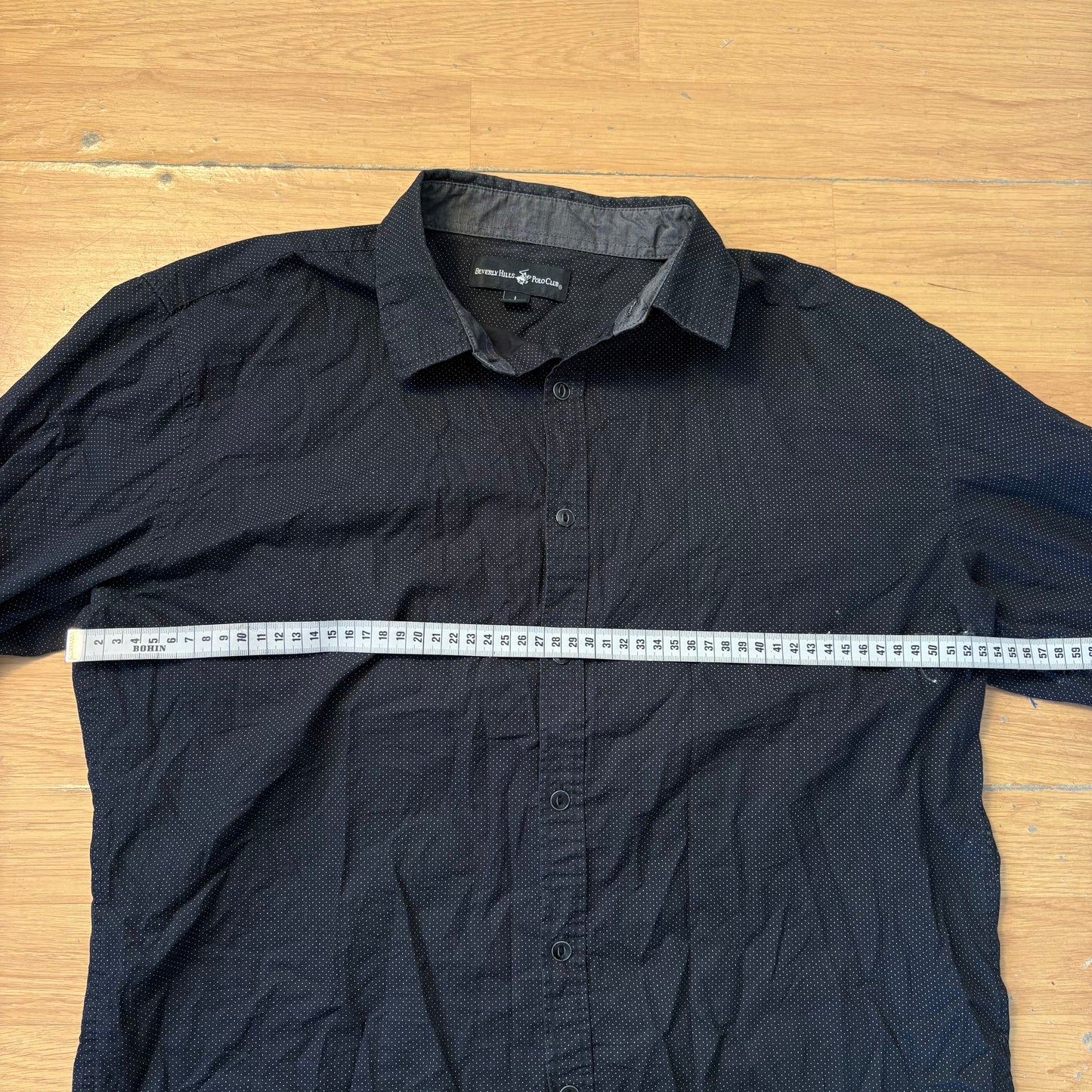 Chemise noire à pois - Beverly Hills Polo Club - Taille L