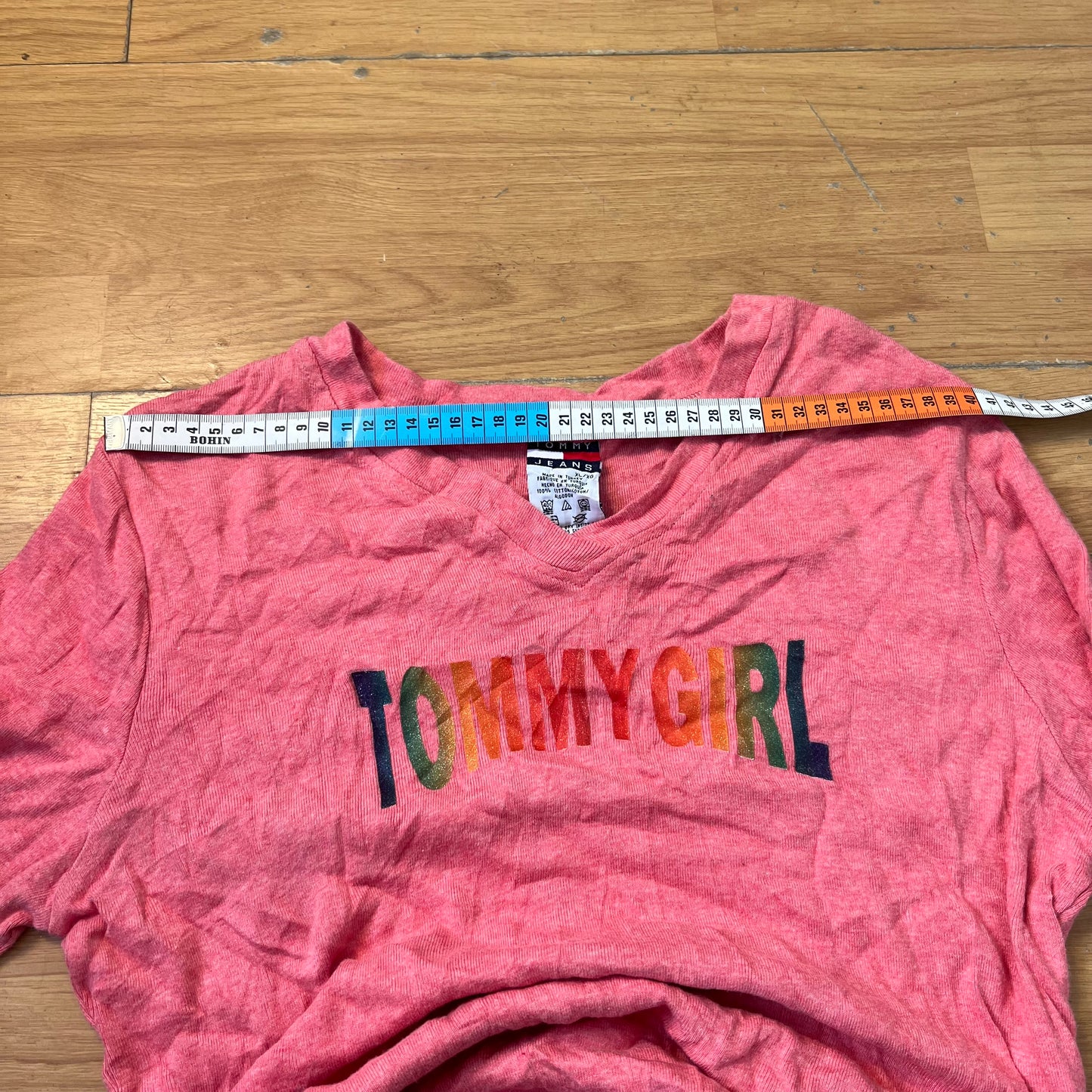 T-shirt manches longues rose - Tommy Hilfiger - Taille XL (enfant)