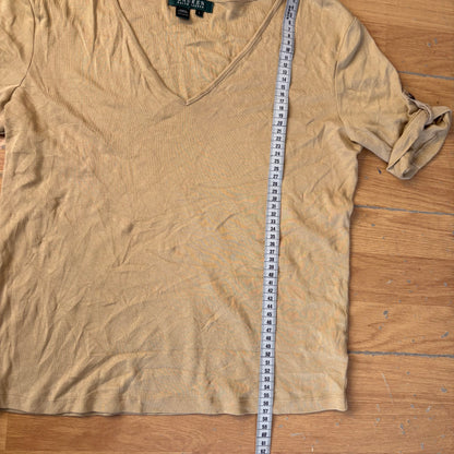 Top decolleté jaune - Lauren by Ralph Lauren - Taille L