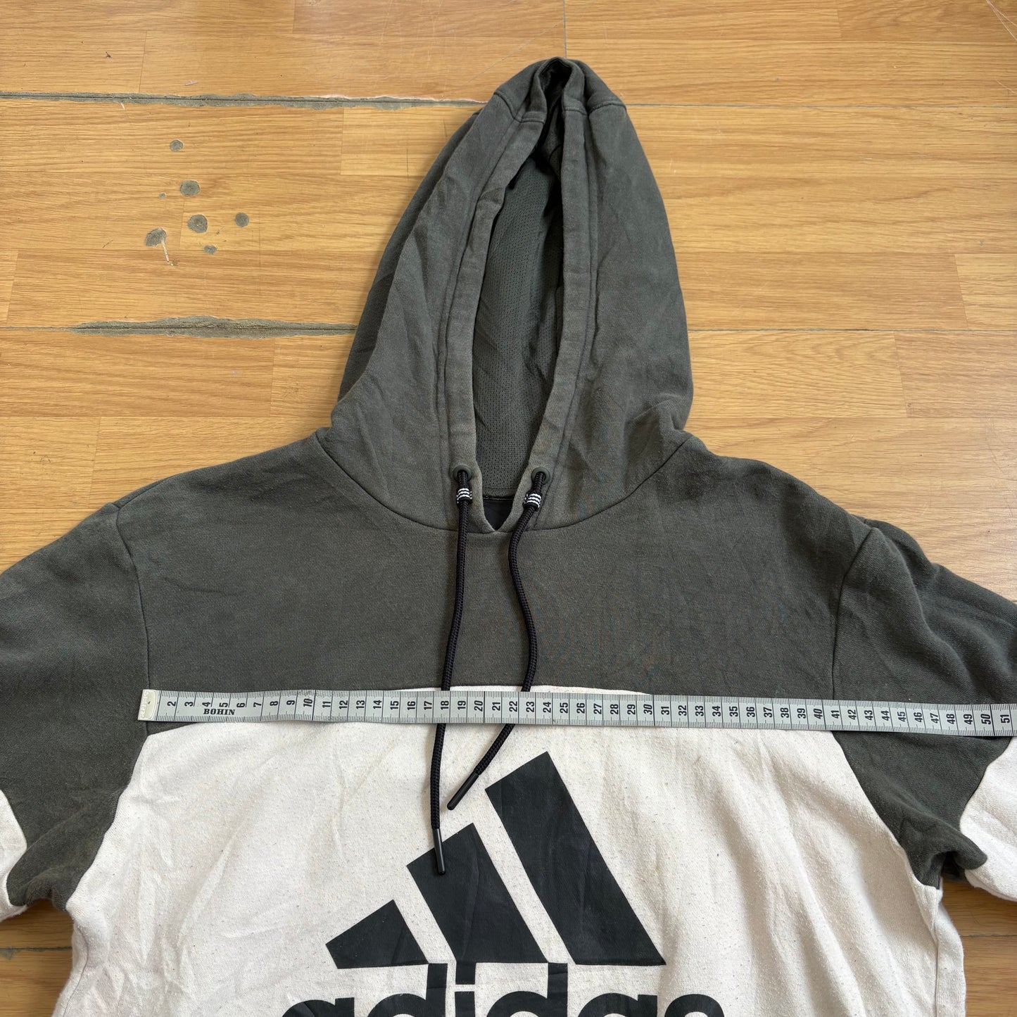 Hoodie gris et blanc - Adidas - Taille S