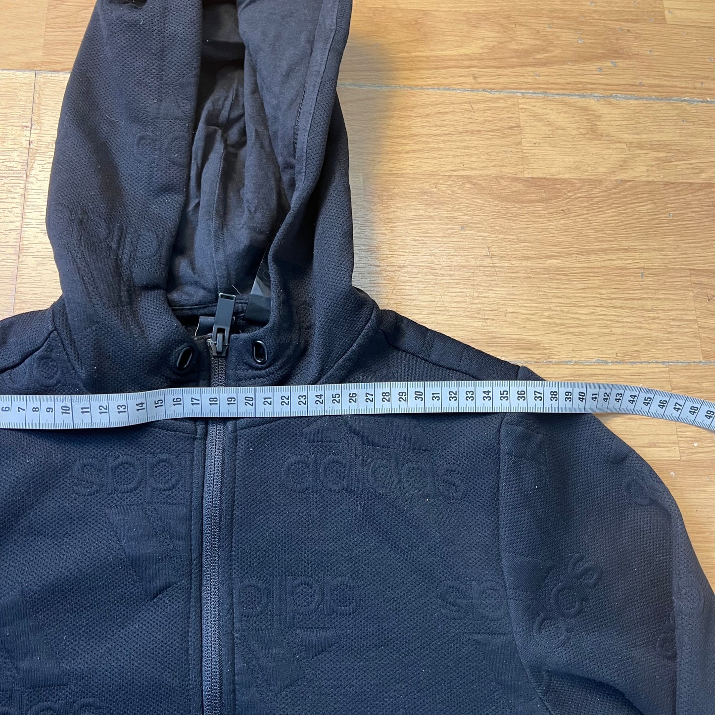 Sweat à capuche noir zippé - Adidas - Taille S