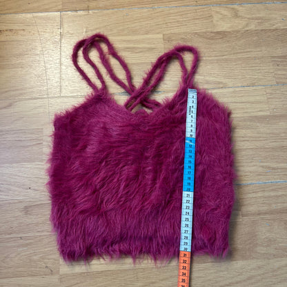 Top court fuchsia très doux avec bretelles réglables by ZAINAB
