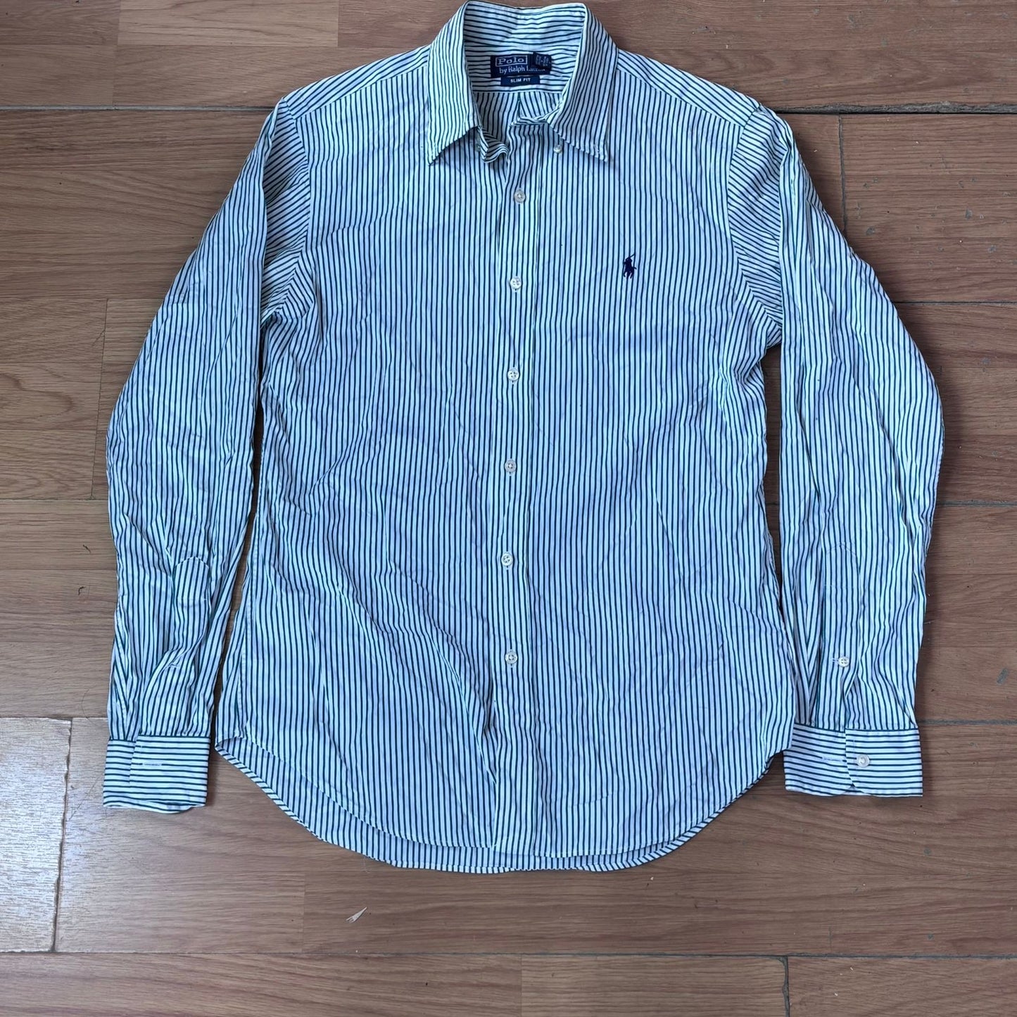 Chemise Polo Ralph Lauren – Taille 39 (Slim Fit, vert/blanc)