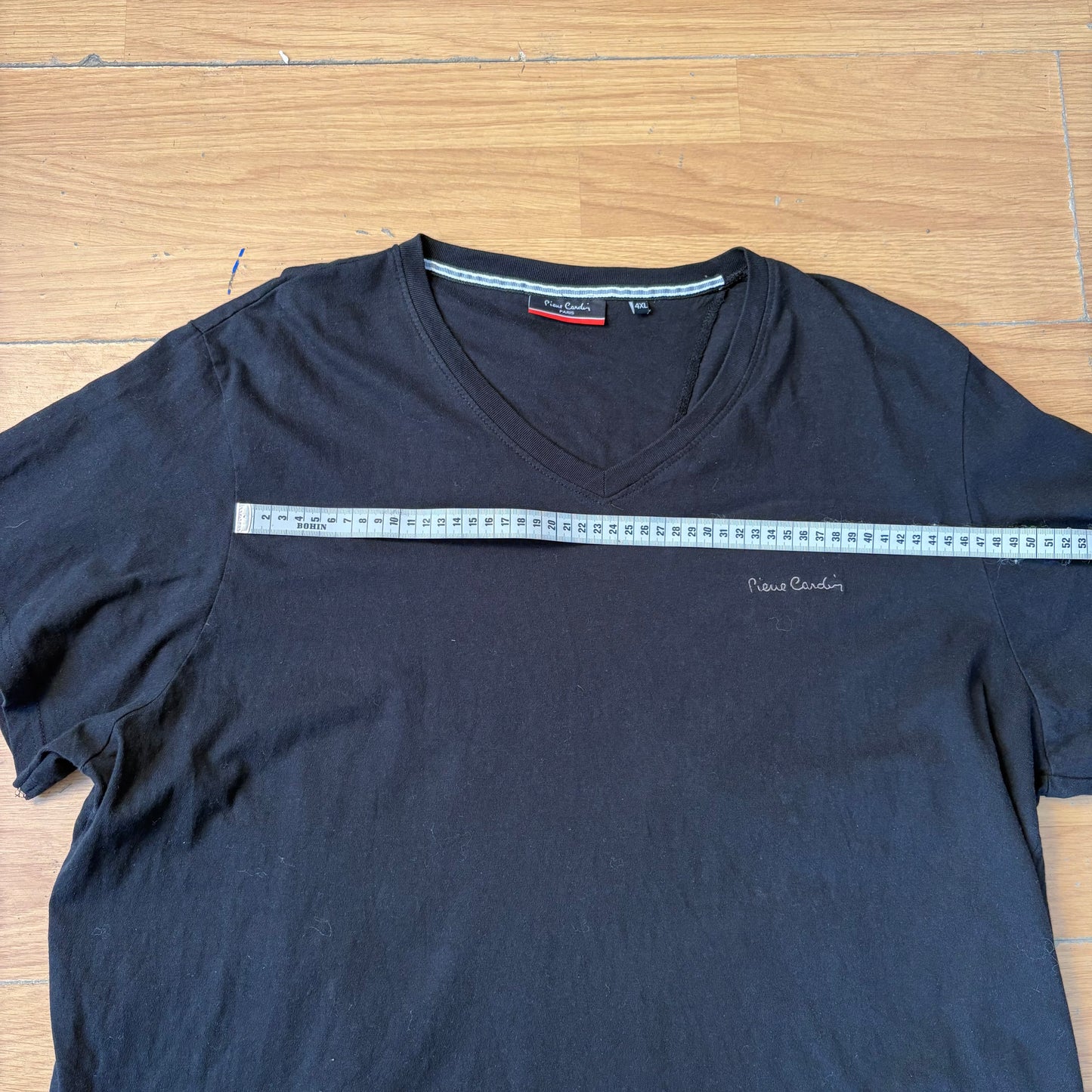 T-shirt noir col V - Pierre Cardin - Taille 4XL
