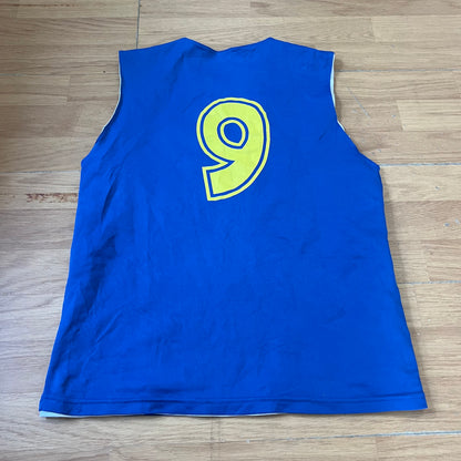 T-shirt basketball bleu et jaune - Reebok - Taille M