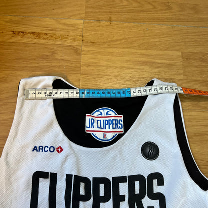 T-shirt basketball réversible junior Los Angeles Clippers blanc et noir - Taille S