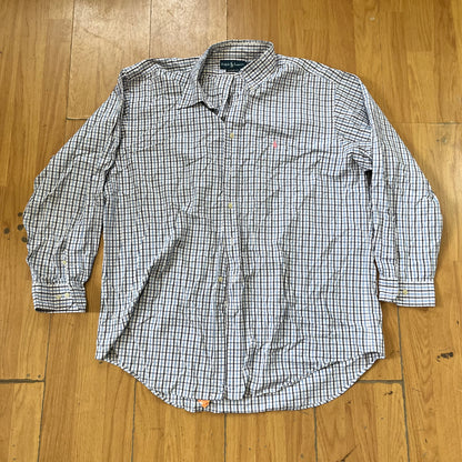 Chemise Ralph Lauren blanche à carreaux