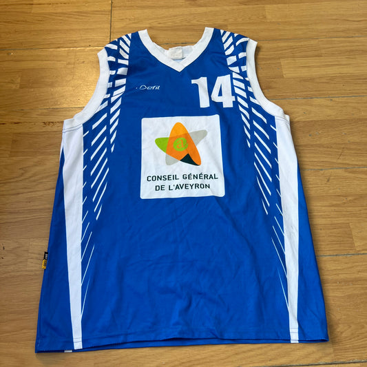 T-shirt basketball bleu et blanc - Taille L