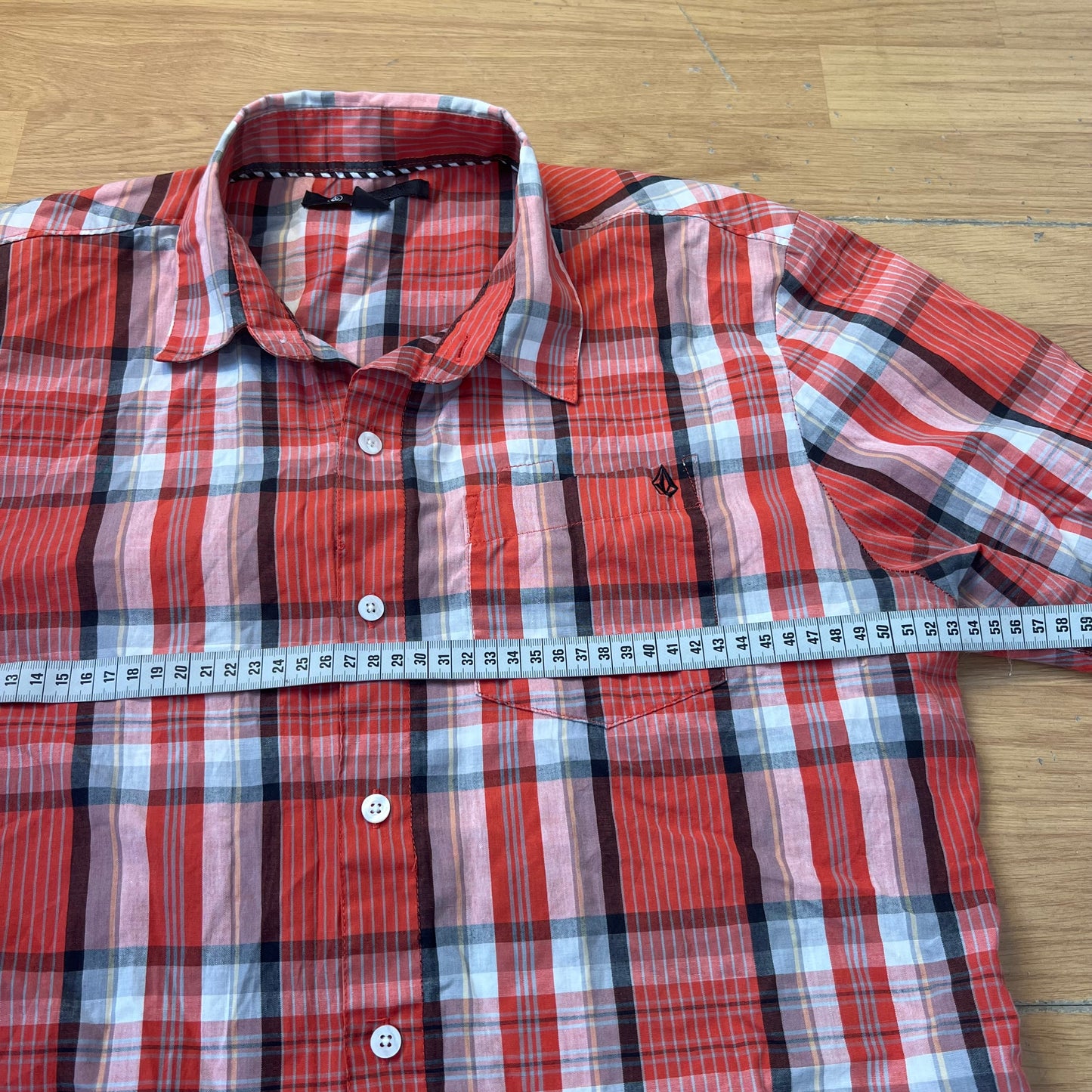 Chemise courte orange tartan - Volcom - Taille M