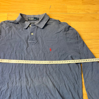 Polo manches longues bleu - Ralph Lauren - Taille XL