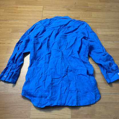 Chemise en lin bleu - Ralph Lauren Sport - Taille 12