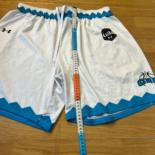 Shorts de sport blanc et bleu - Under Armour - Taille XL