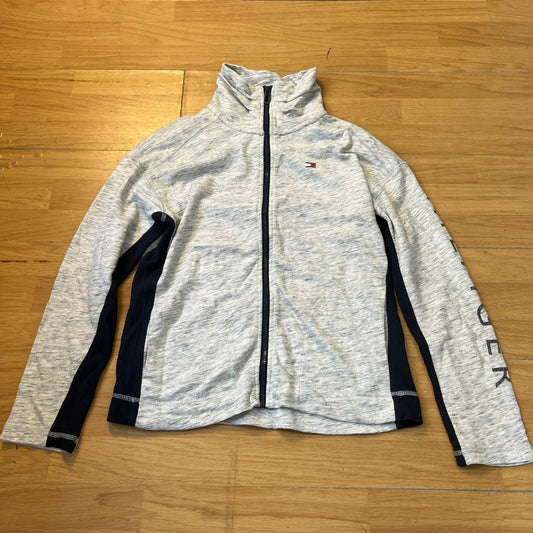 Sweat zippé gris et bleu - Tommy Hilfiger - Taille M