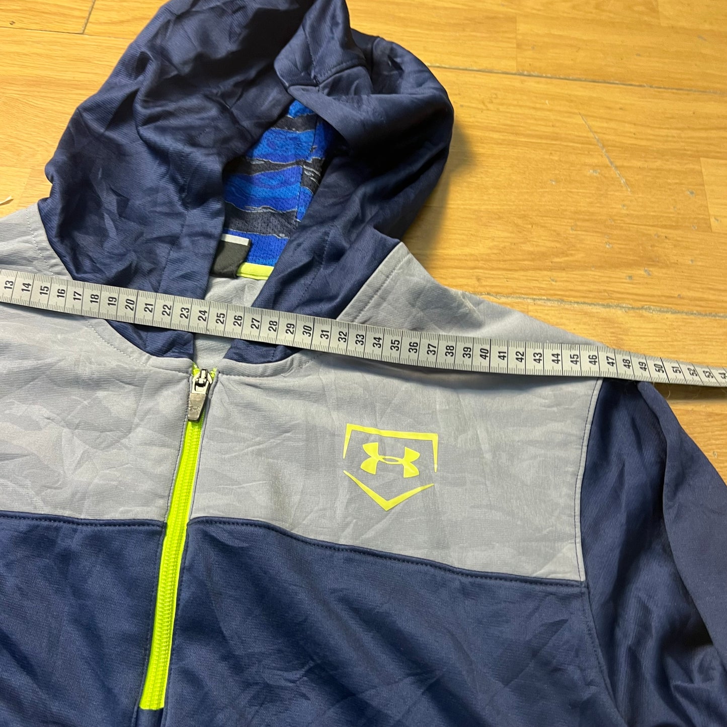 Sweat à capuche sport à demi-zip bleu - Under Armour - Taille M