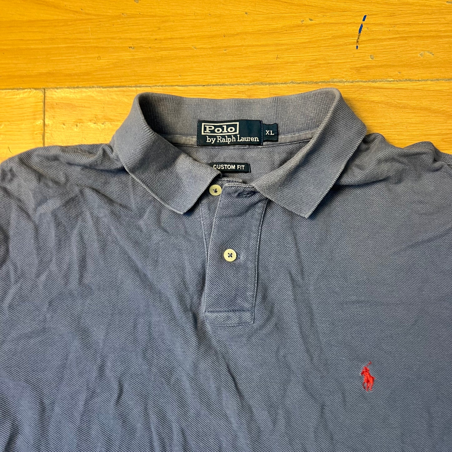 Polo manches longues bleu - Ralph Lauren - Taille XL