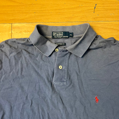 Polo manches longues bleu - Ralph Lauren - Taille XL