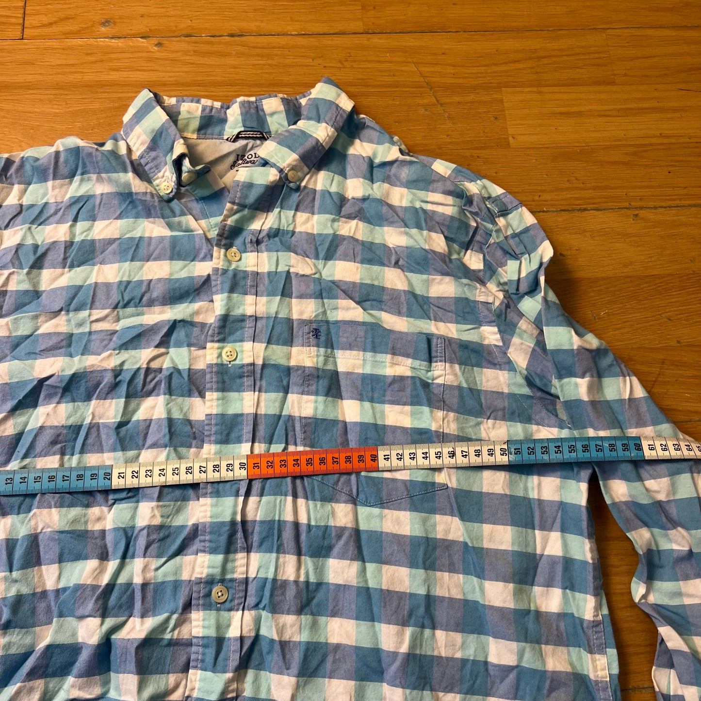 Chemise à carreaux bleu clair - Izod - Taille L