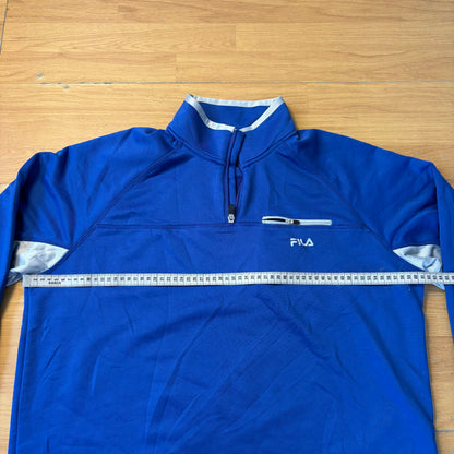 Sweat quarter-zip training bleu - Fila - Taille L